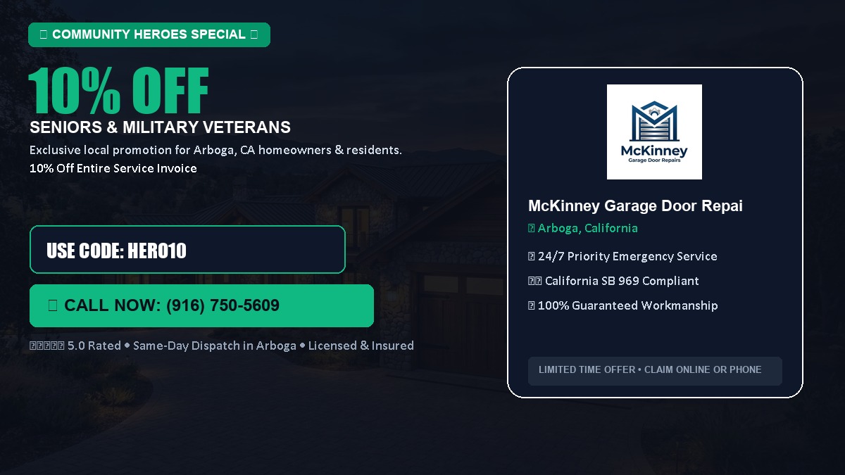 10% OFF Senior Citizens (65+) & Military / Veteran Community Discount in Arboga, CA
